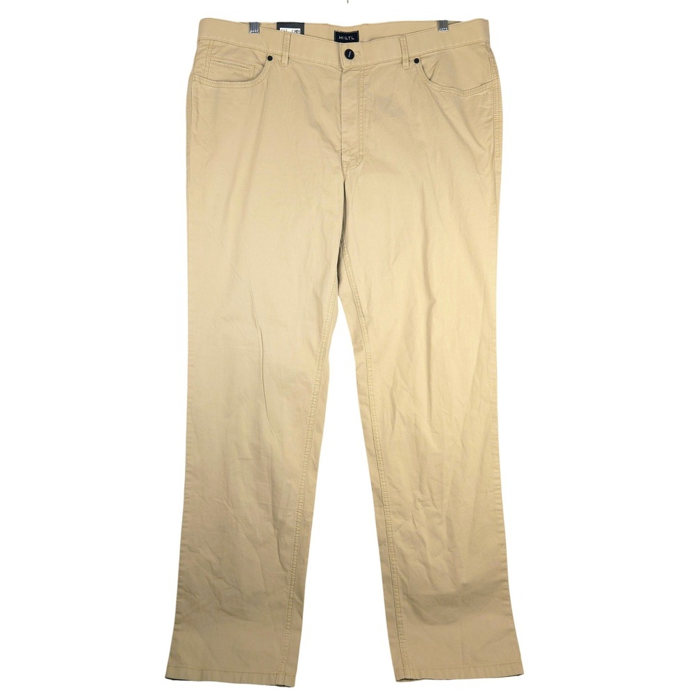 HILTL Dude‎ Mens Contemporary Fit Chino Pants Khaki Size 40x34 Casual Business